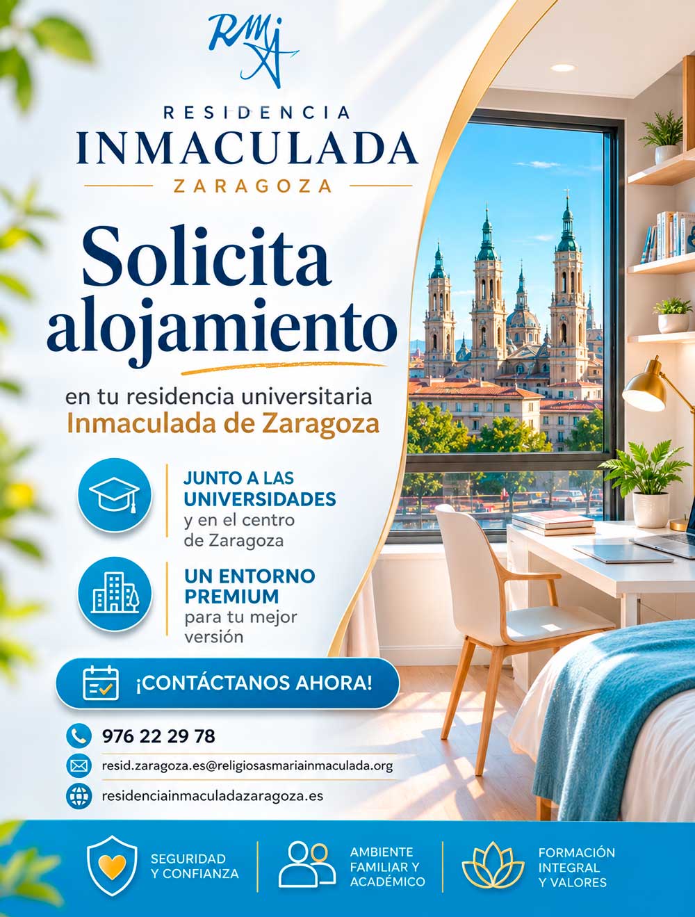 Promoción de alojamiento universitario en Inmaculada zaragoza